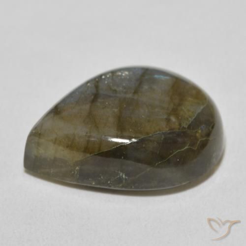 Labradorita Multicolor natural de 16.16 ct, En forma de pera, Translúcido