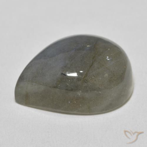Labradorita Multicolor natural de 19.51 ct, En forma de pera, Translúcido