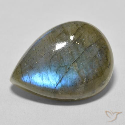 16.66ct Natural Multicolor labradorita, En forma de pera, Translúcido
