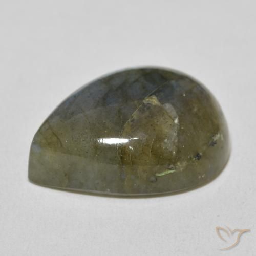 Labradorita Multicolor natural de 16.66 ct, En forma de pera, Translúcido