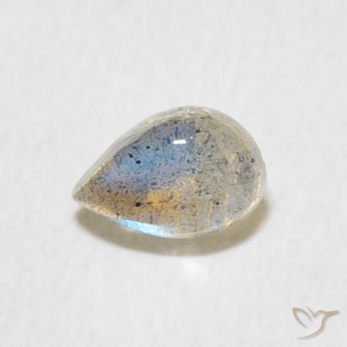 0.47ct Natural Multicolor Labradorita, En forma de pera, Translúcido