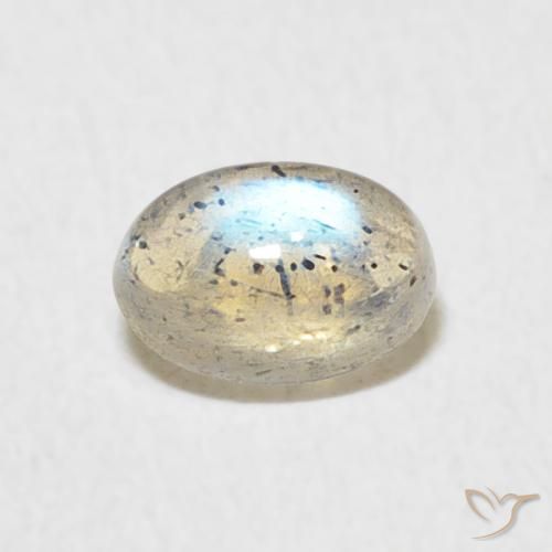 0.64ct Natural Multicolor labradorita, Ovalada, Translúcido