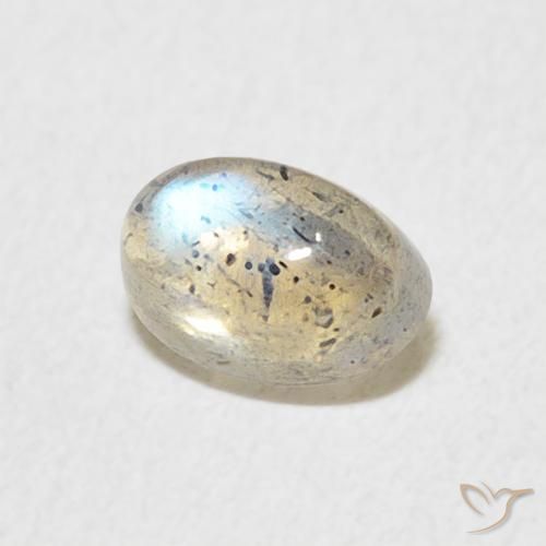 Labradorita Multicolor natural de 0.64 ct, Ovalada, Translúcido