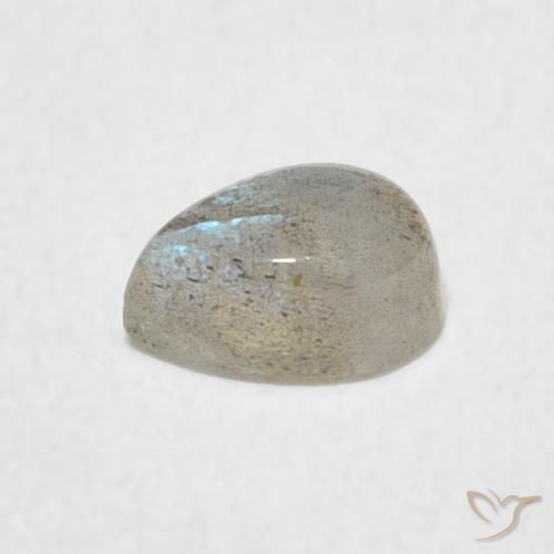 Labradorita Multicolor natural de 0.60 ct, En forma de pera, Translúcido