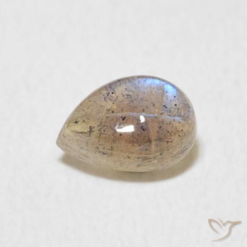 0.56ct Natural Multicolor Labradorita, En forma de pera, Translúcido