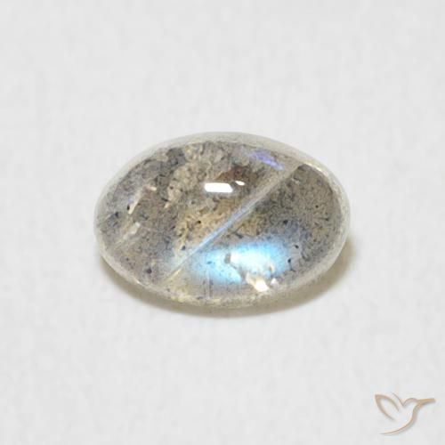0.50ct Natural Multicolor labradorita, Ovalada, Translúcido