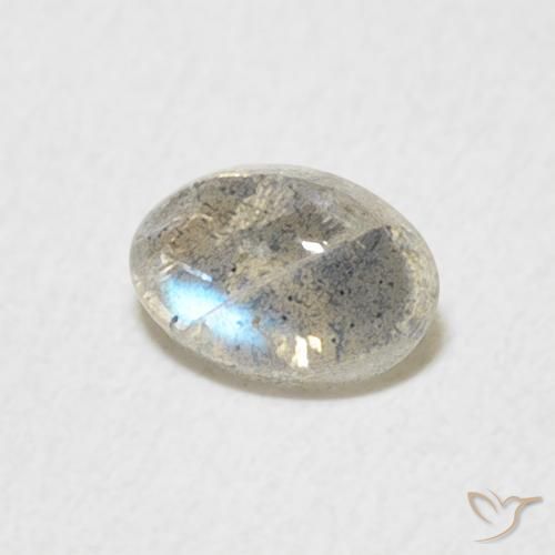 Labradorita Multicolor natural de 0.50 ct, Ovalada, Translúcido