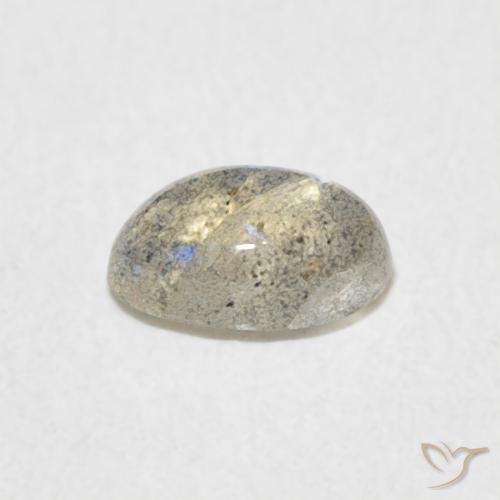 Labradorita Multicolor natural de 0.50 ct, Ovalada, Translúcido