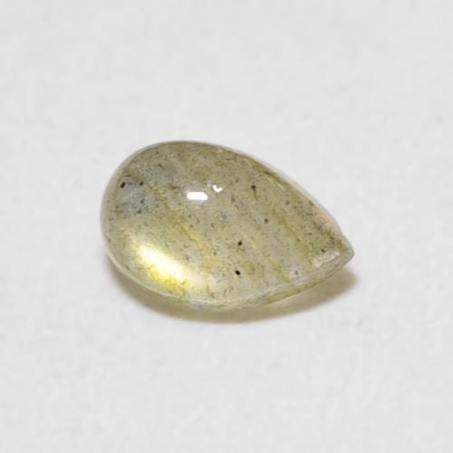 Labradorita Multicolor natural de 0.43 ct, En forma de pera, Translúcido
