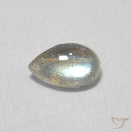 0.50ct Natural Multicolor Labradorita, En forma de pera, Translúcido