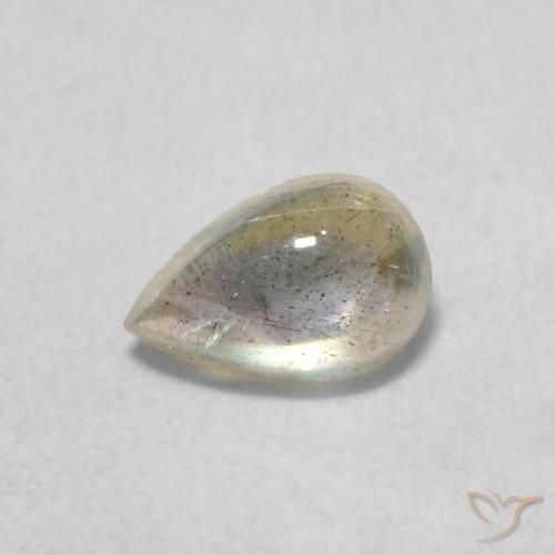 0.46ct Natural Multicolor Labradorita, En forma de pera, Translúcido