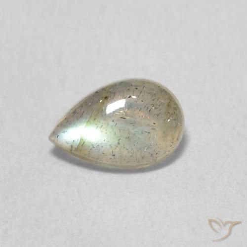 0.38ct Natural Multicolor Labradorita, En forma de pera, Translúcido