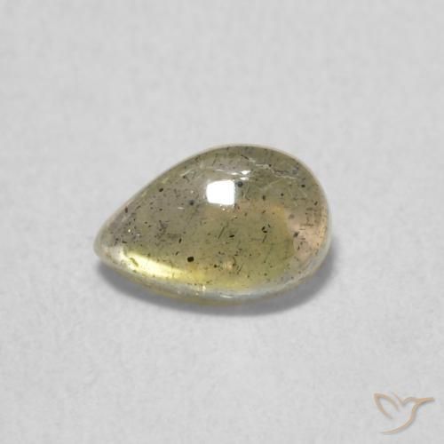 0.40ct Natural Multicolor Labradorita, En forma de pera, Translúcido