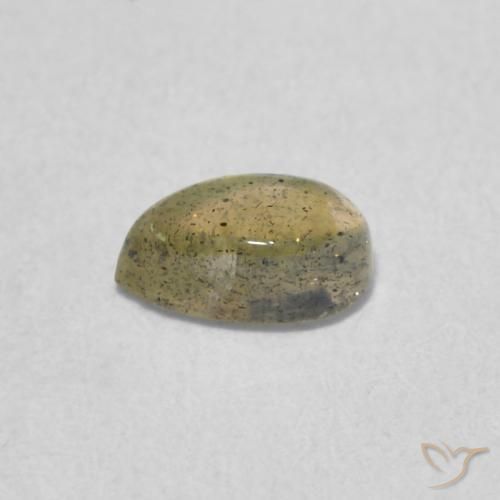 Labradorita Multicolor natural de 0.40 ct, En forma de pera, Translúcido