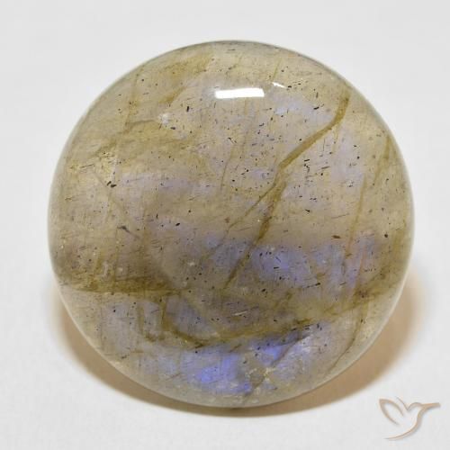 30.47ct Natural Multicolor Labradorita, Redondo, Translúcido