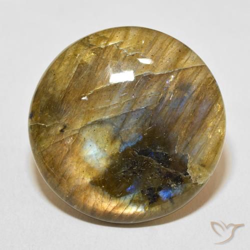28.60ct Natural Multicolor labradorita, Redondo, Translúcido