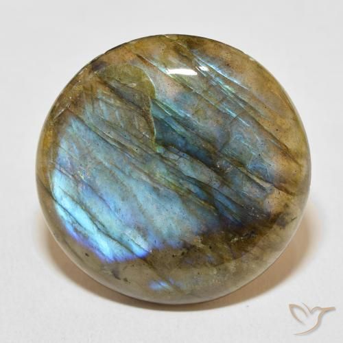 27.33ct Natural Multicolor Labradorita, Redondo, Translúcido