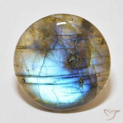 33.10ct Natural Multicolor labradorita, Redondo, Translúcido