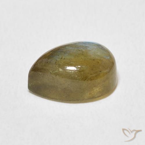 Labradorita Multicolor natural de 2.68 ct, En forma de pera, Translúcido