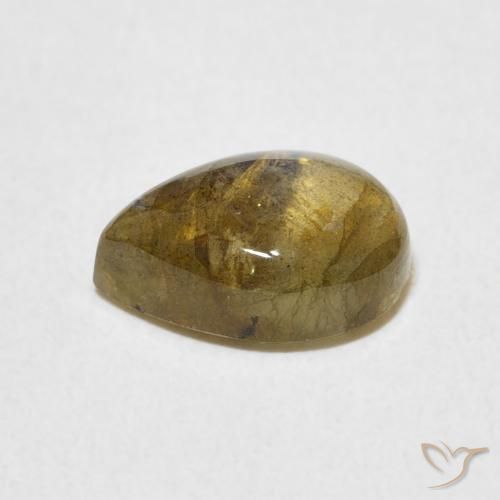 Labradorita Multicolor natural de 2.32 ct, En forma de pera, Translúcido