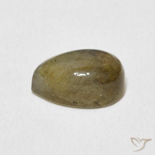 Labradorita Multicolor natural de 1.71 ct, En forma de pera, Translúcido