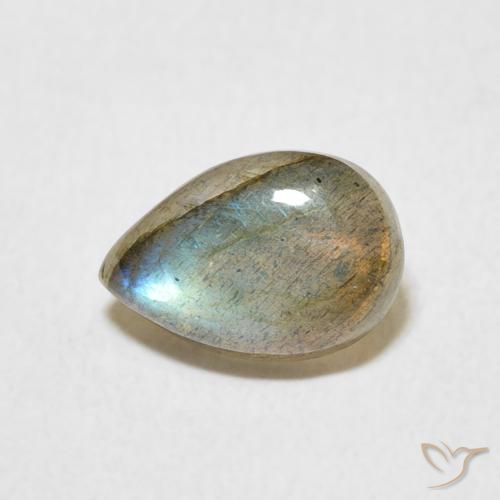 1.53ct Natural Multicolor Labradorita, En forma de pera, Translúcido