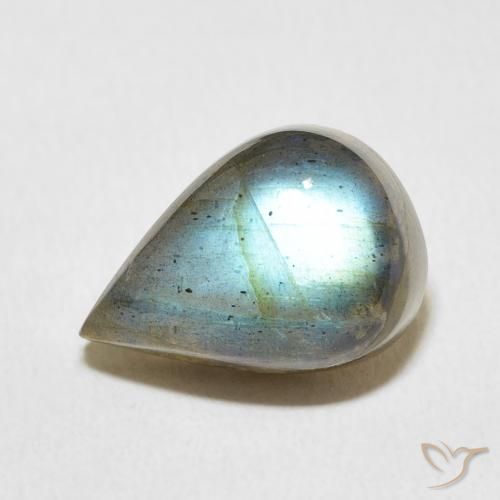 6.96ct Natural Multicolor Labradorita, En forma de pera, Translúcido