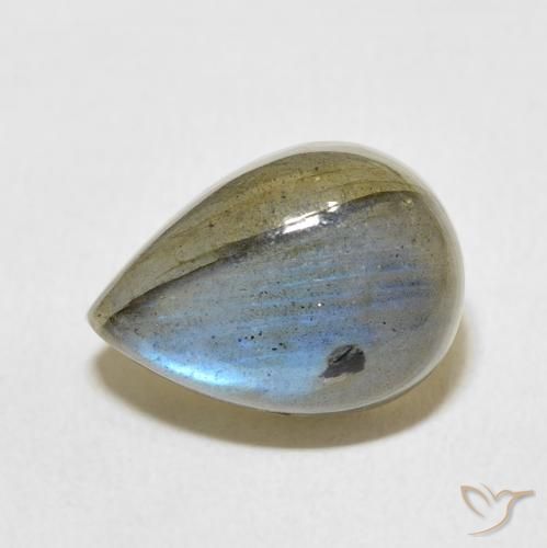 7.29ct Natural Multicolor Labradorita, En forma de pera, Translúcido