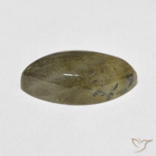 Labradorita Multicolor natural de 9.71 ct, Marquesa, Translúcido