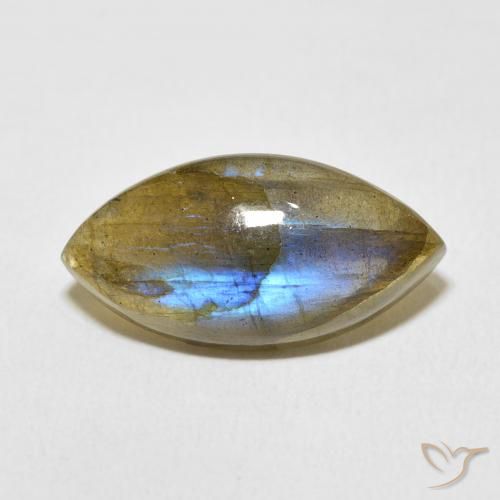 9.13ct Natural Multicolor Labradorita, Marquesa, Translúcido