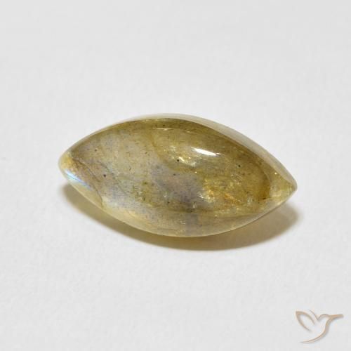 Labradorita Multicolor natural de 6.90 ct, Marquesa, Translúcido