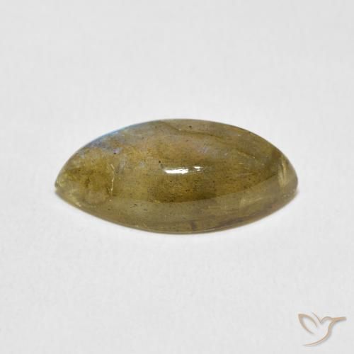 Labradorita Multicolor natural de 6.90 ct, Marquesa, Translúcido