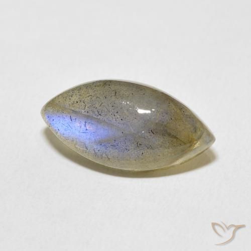 Labradorita Multicolor natural de 9.99 ct, Marquesa, Translúcido