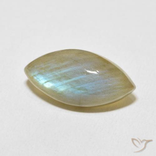 Labradorita Multicolor natural de 9.70 ct, Marquesa, Translúcido