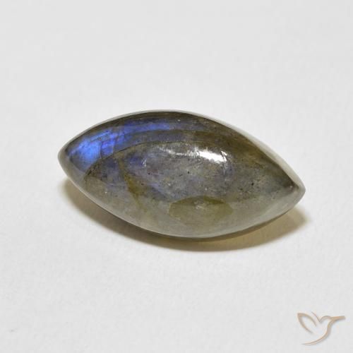 Labradorita Multicolor natural de 11.00 ct, Marquesa, Translúcido
