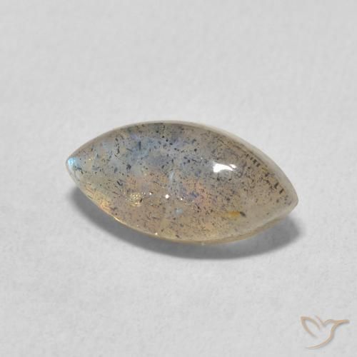 Labradorita Multicolor natural de 2.46 ct, Marquesa, Translúcido