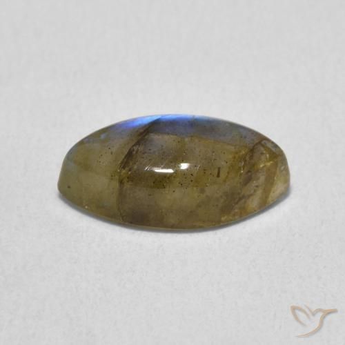 Labradorita Multicolor natural de 2.54 ct, Marquesa, Translúcido