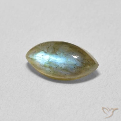 Labradorita Multicolor natural de 1.42 ct, Marquesa, Translúcido
