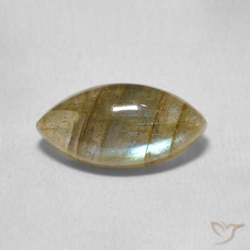 2.54ct Natural Multicolor Labradorita, Marquesa, Translúcido