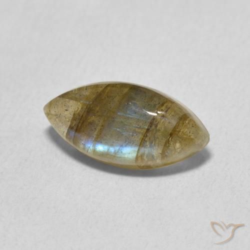 Labradorita Multicolor natural de 2.54 ct, Marquesa, Translúcido