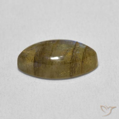 Labradorita Multicolor natural de 2.54 ct, Marquesa, Translúcido