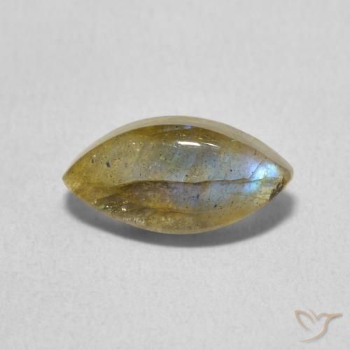 Labradorita Multicolor natural de 2.09 ct, Marquesa, Translúcido
