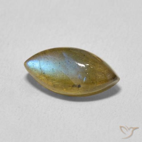 Labradorita Multicolor natural de 2.49 ct, Marquesa, Translúcido