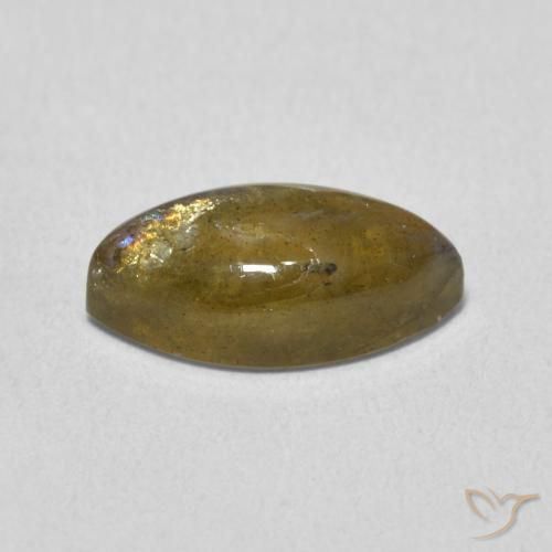 Labradorita Multicolor natural de 2.49 ct, Marquesa, Translúcido