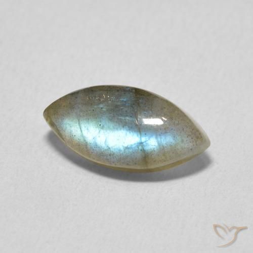 Labradorita Multicolor natural de 2.47 ct, Marquesa, Translúcido