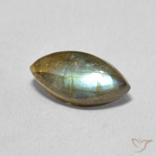 Labradorita Multicolor natural de 2.34 ct, Marquesa, Translúcido