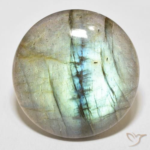 31.15ct Natural Multicolor Labradorita, Redondo, Translúcido