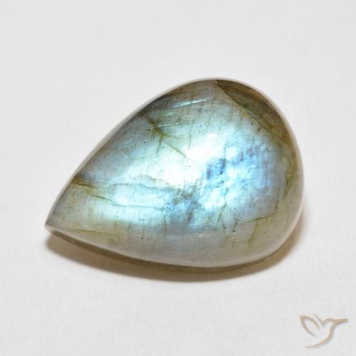 17.88ct Natural Multicolor labradorita, En forma de pera, Translúcido