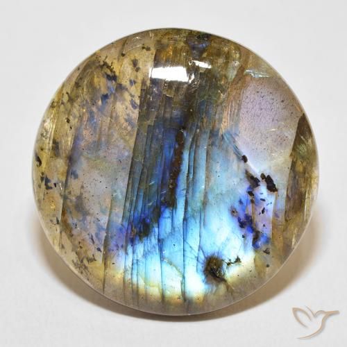 28.11ct Natural Multicolor Labradorita, Redondo, Translúcido