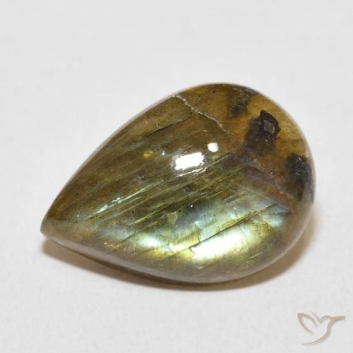 9.98ct Natural Multicolor Labradorita, En forma de pera, Translúcido